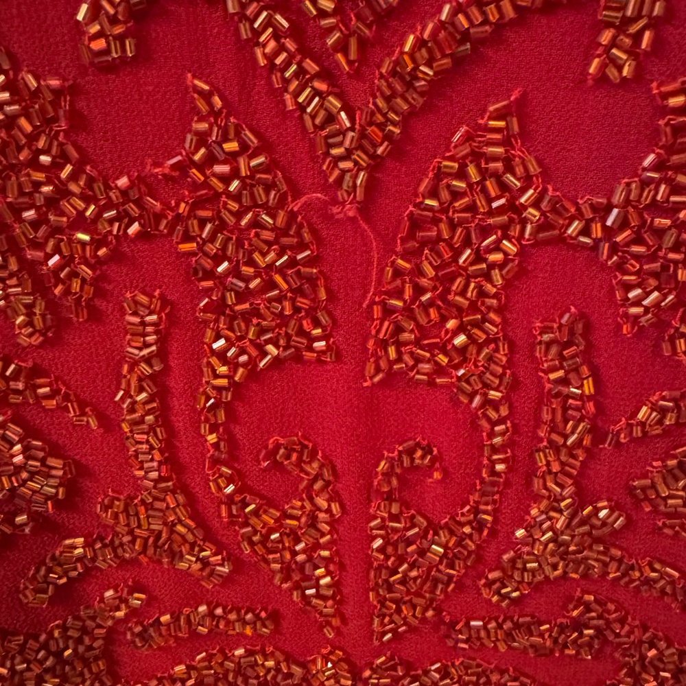 J Kara Red Beaded Tank Top - Picture 3 of 11